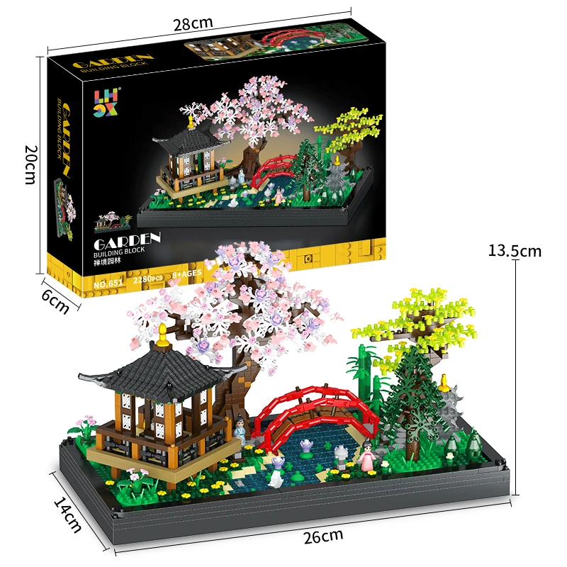 Lhcx 651 Diy Zen Garden Building Block Set For Kids 5-7