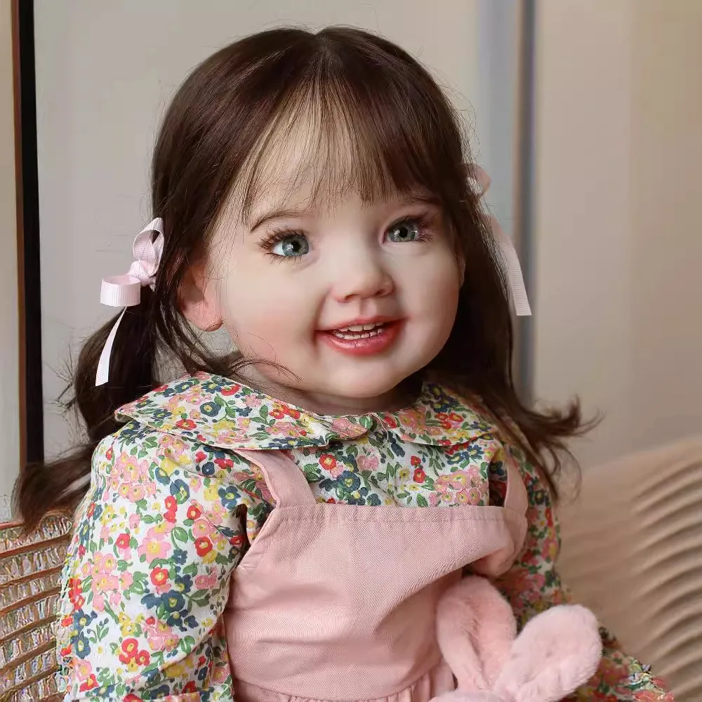 2024 New Product 70cm Full Body Soft Cloth Reborn Baby Girl Smile Doll High Quality Handmade Doll