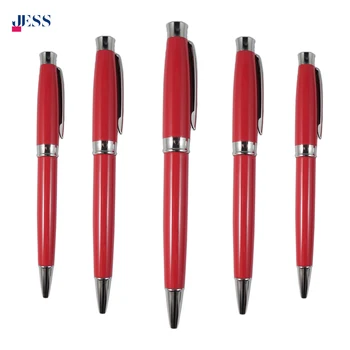 Valuable Noble China Red Metal Ball Pens with 1.0mm Refill Writing Width for Female Business Gift Signature Pen
