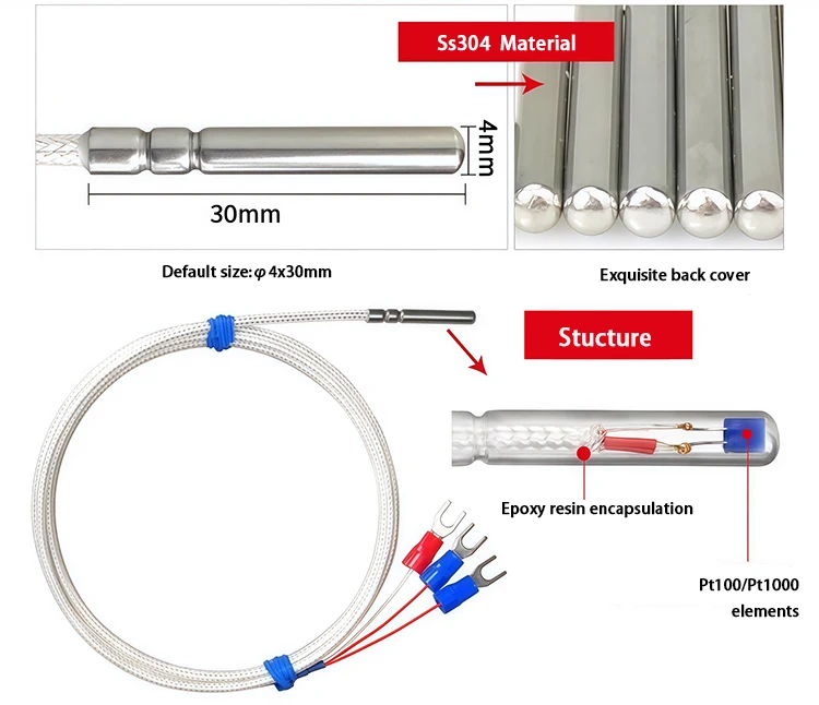 PT100 Platinum RTD Temperature Sensor