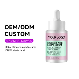 OEM ODM Private Label Moisturizing Nourishing Brightening Serums Face Skin Care Whitening Salicylic Acid Facial Essence Serum