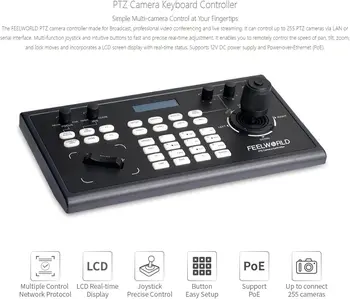 FEELWORLD KBC10 PTZ Camera Controller with Auto Tracking OEM Factory Price for Live Streaming Conference detail image