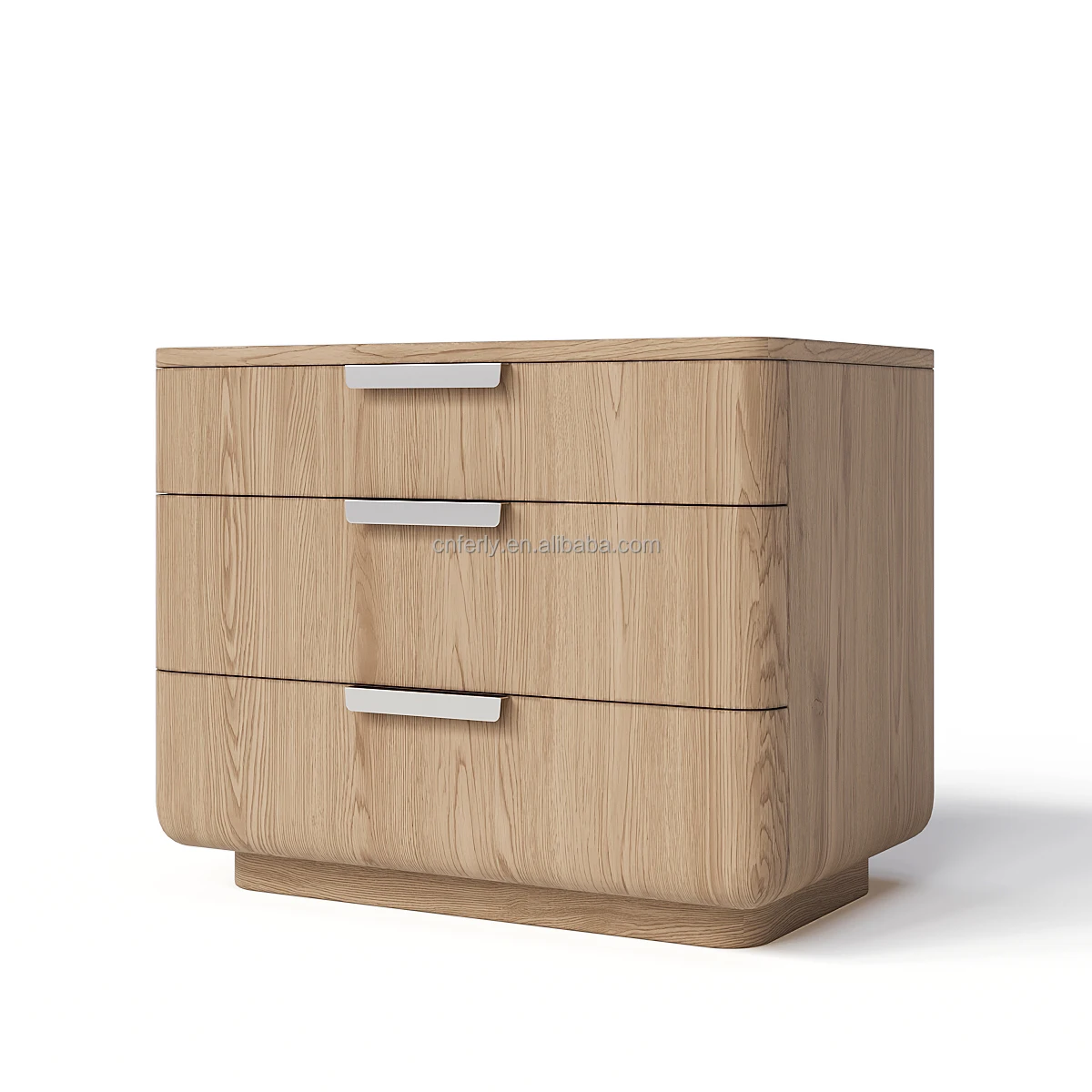 FERLY 2024 New Style Bedside Table Modern Luxury 3 Drawer Dresser Nightstand Bedside Table for Bedroom