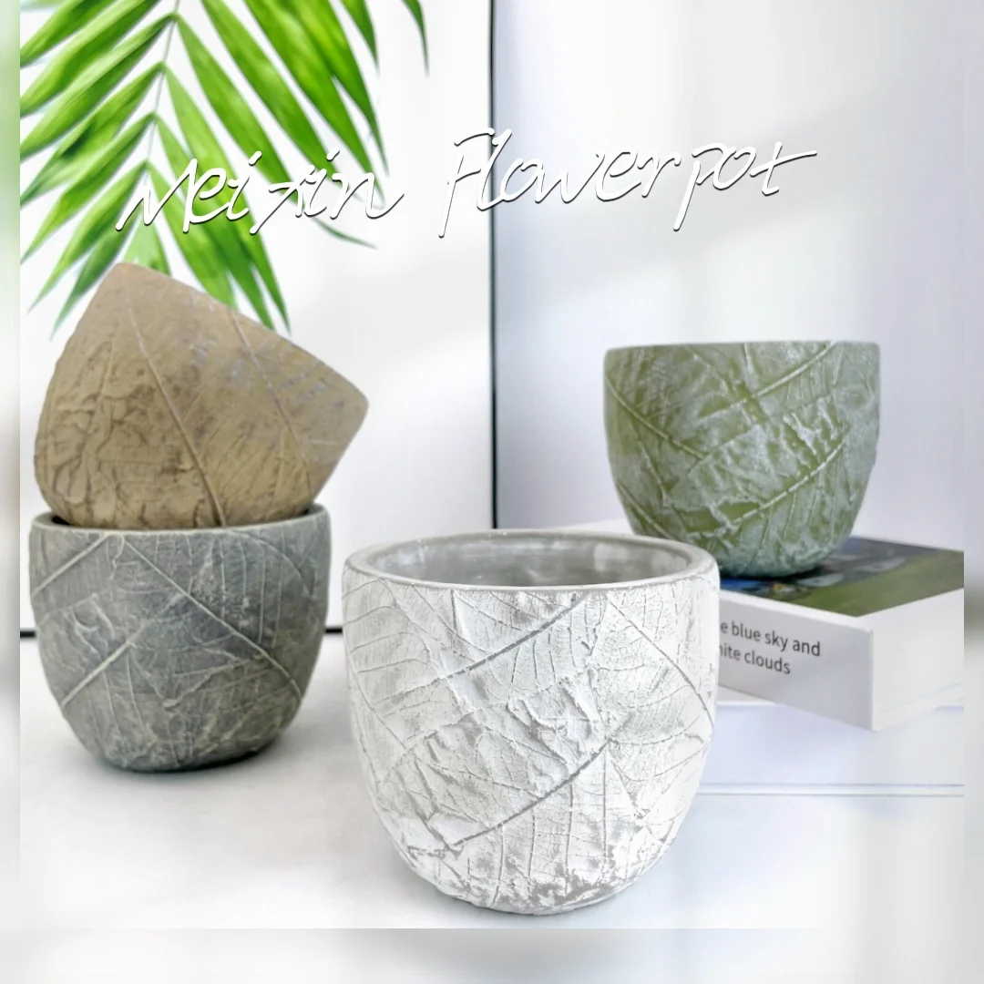 Concrete Flower Pots Manufacturer Decorative Indoor House Cement Garden
