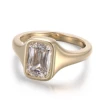 Bague en argent 925 avec diamant de laboratoire