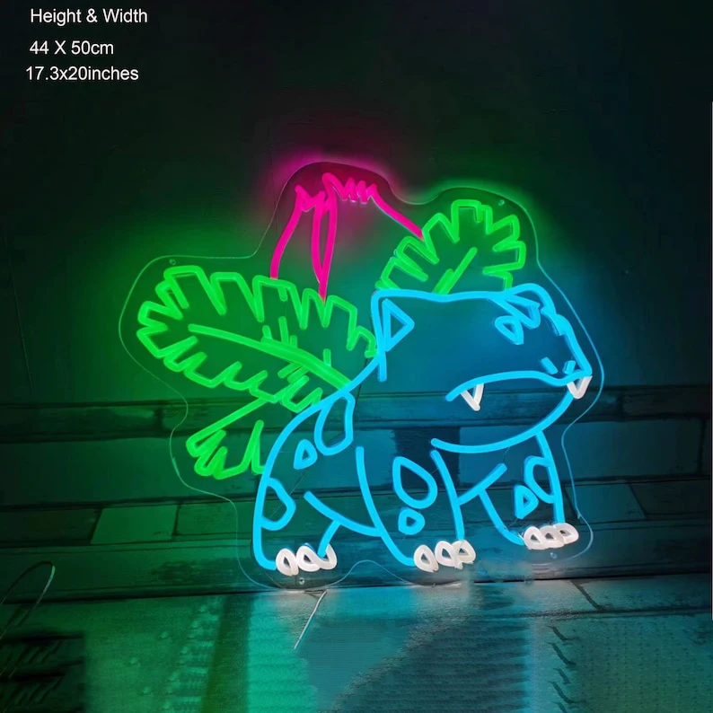 product neon sign led light custom decoration hand crafted wall hangings home decor decor pikachu  gengar squirtle bulbasaur charizard-7