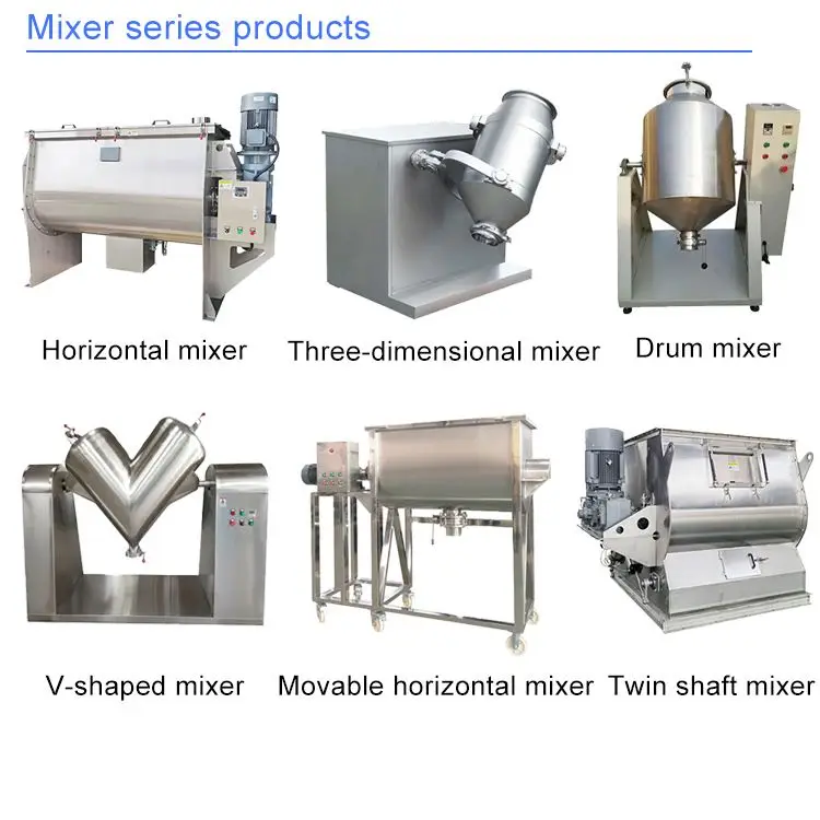 Adhesive Tape Mixing Machine Paste Mixing and Roasting Machine Industrial Powder Mixer Horizontal Ribbon Mixer