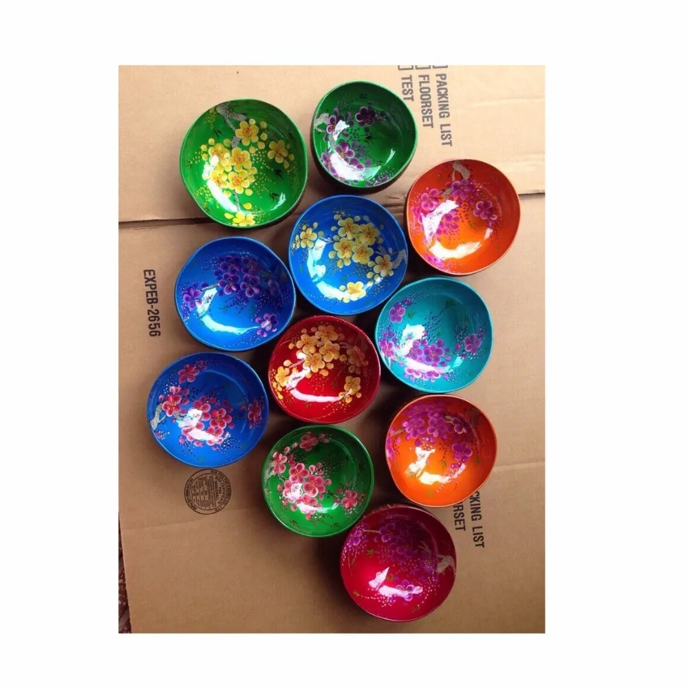 Вьетнамская Лаковая чаша из кокосовой скорлупы, чаша для конфет, креативная сервировочная чаша