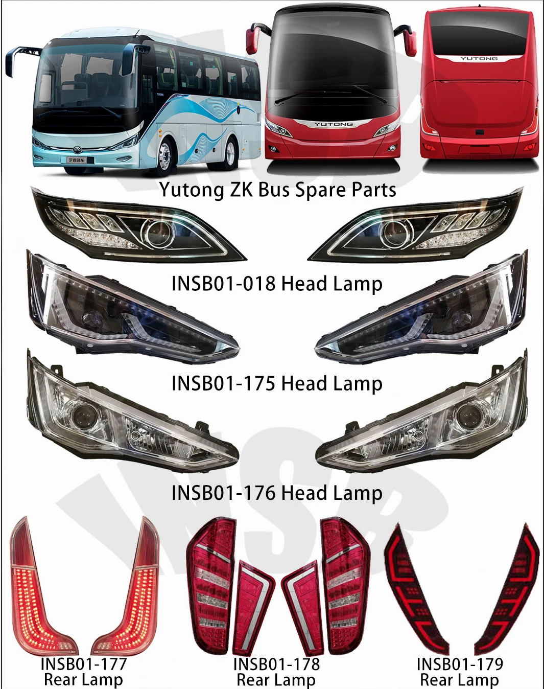 Bus Rear Lamp - Yuntong T12 T13 ZK6907 ZK6128 ZK6138