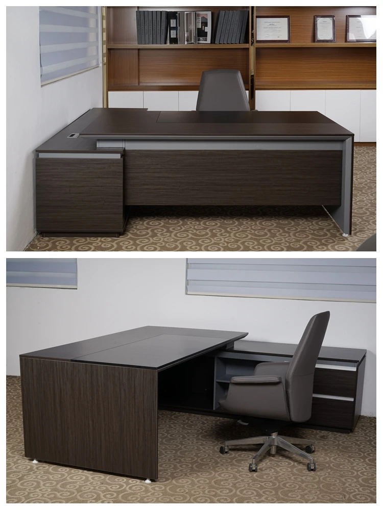 Office Table And Chair Set Modern Wooden Executive L Shaped Office Desk