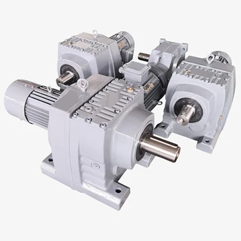 GUOMAO Brand AC Electric Gear Motor With High Precision Gear Reducers High Torque R Series Helical Geared motor With Torque Arm