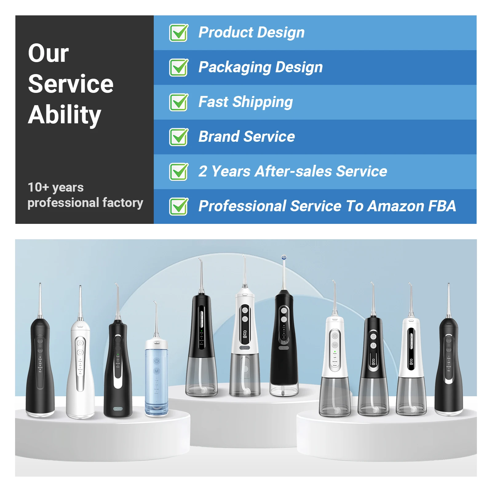 Water Dental Flosser Denti Pick: Irrigatore Orale Cordless Portatile 300ML Detergente Per Irrigazione Da Viaggio Ricaricabile IPX7 Waterproof E - Foto 6