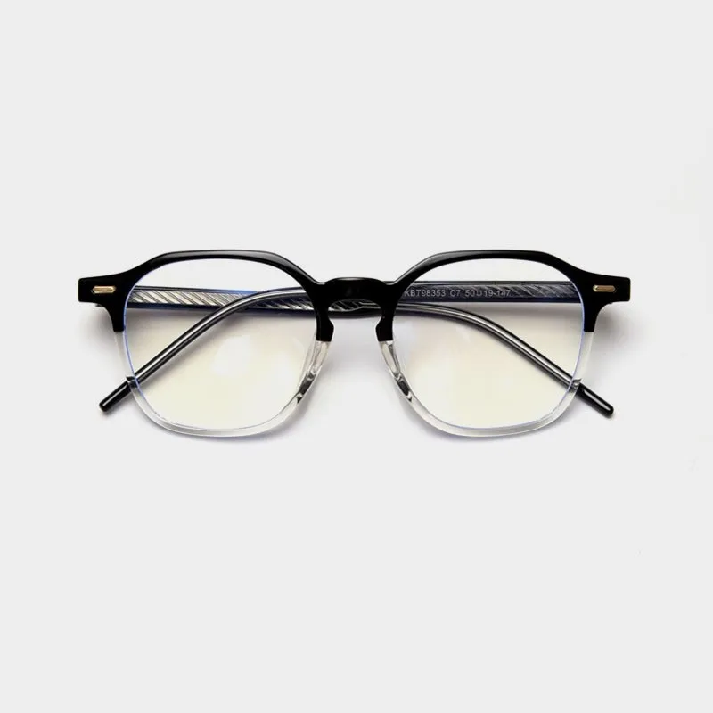 Korean Version of the Box Art Fan Flat Mirror Male Ins Net Red Photo Glasses Female Myopia Glasses Frame