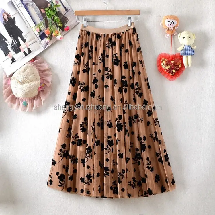 Womens Elastic High Waist Slim Skirt Womens Retro Summer New Chiffon Skirt Pleated Skirt Buy