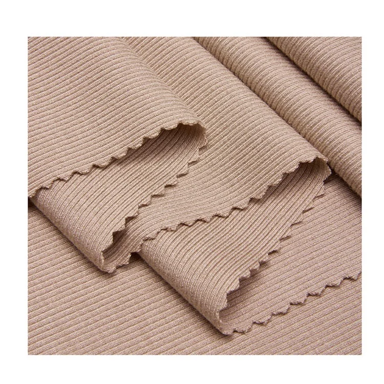3x2 Rib Knit Polyester Rayon Spandex Rib Knit Fabric 2*2 Ribbed Knit Fabric