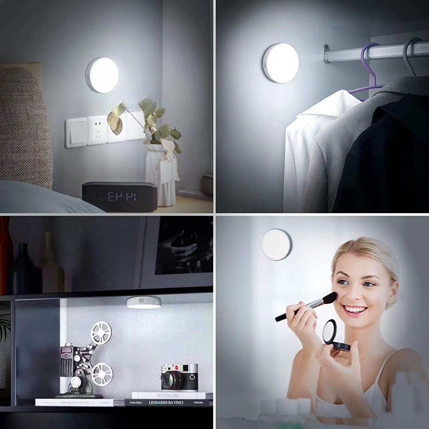 product rechargeable tap lights dimmable touch led stick on night light with 1000mah large battery lamp-37