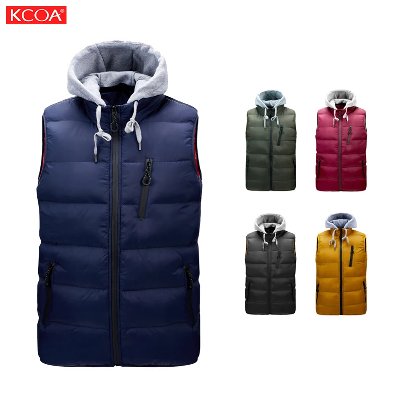 Casual Vest Solid Sleeveless Plus Jacket Men Custom Men Bubble Puffer Gilets Vest Puffer Vest