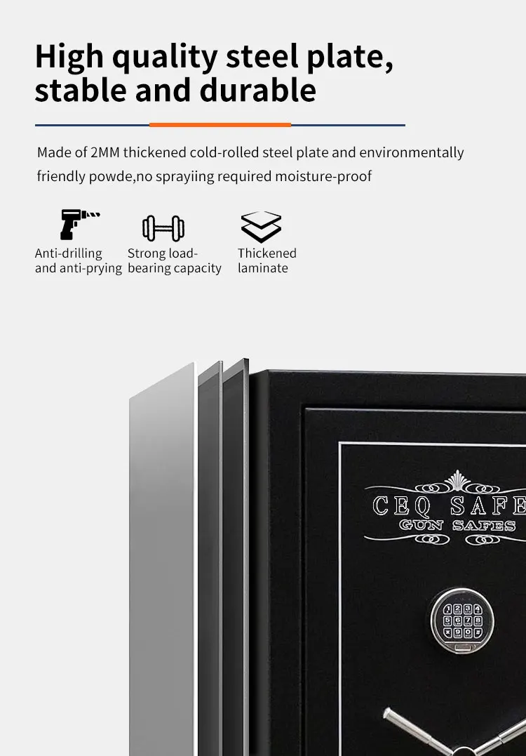 CEQSAFE High Security Protection Safe Home Use Fireproof Metal Safe Box factory