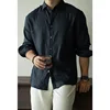 Camisa azul de manga larga
