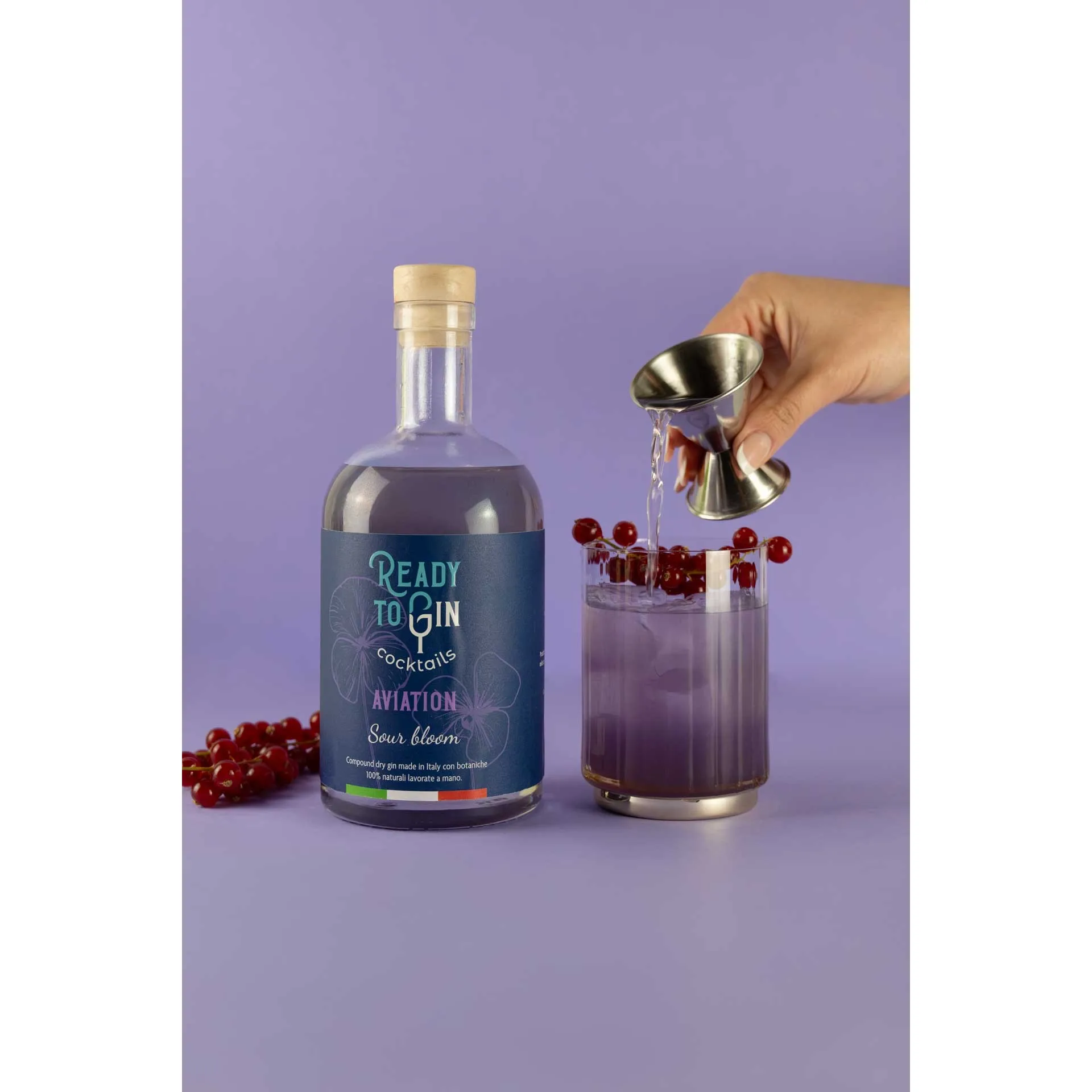 Ready To Gin Aviation Sour Bloom 700ml Violet Cocktail Ready To Drink