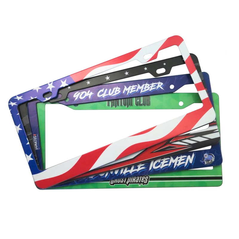 Factory Direct Sales License Plate Frame Custom Design Aluminum License Plate Holder for USA Cars