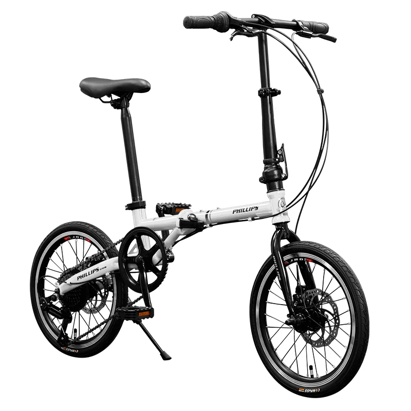 2025 New 16-Inch Foldable Bicycle - 7-Speed Chromium-Molybdenum