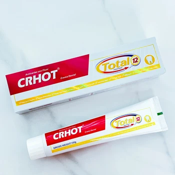 100g CRHOT TOOTHPASTE Wholesale self-branded cheap tooth whitening fresh breath mint-flavoured fluoride-free toothpaste