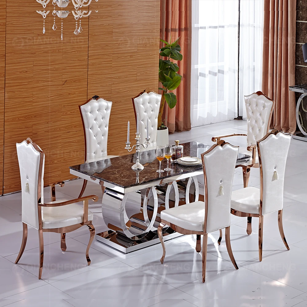 Stainless Steel Dining Chair Steel Table And Chair Set Foshan