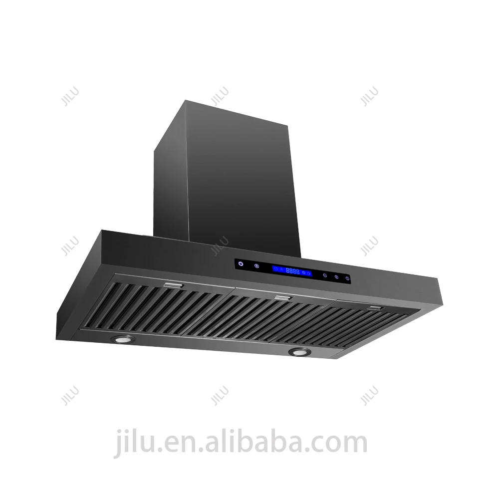 High Quality Stainless Steel Kitchen Range Hood Black Crystal Screen Advanced Technology Electric Excellent for Household Use supplier