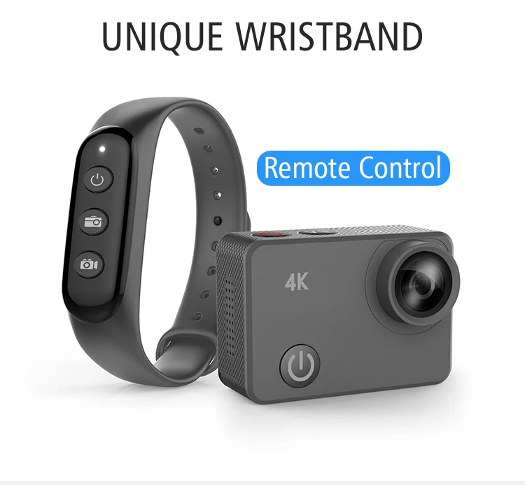 Patent UI design gray waterproof wifi 4k action camera