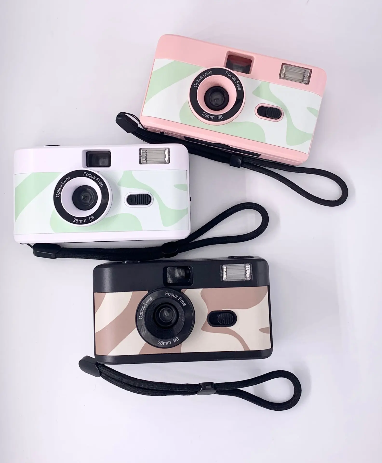 Premium Own Brand Colorful Reloadable White 35mm Reusable Film Cameras