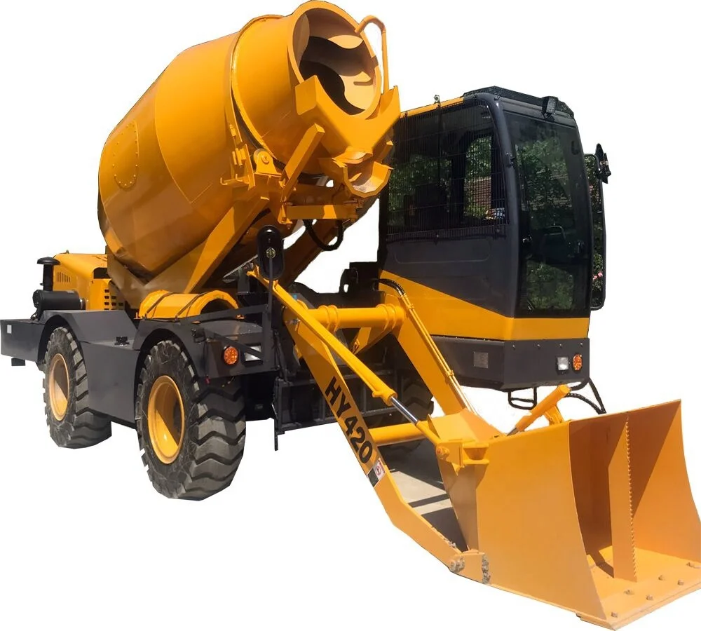 Free Shipping 4m3 Self-loading Concrete Mixer Truck China Brand Concrete Mixer Machine with 4m3