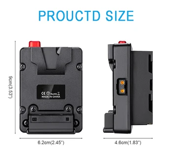 V-Lock D-tap Battery Plate Adapter Z CAM S6 F6 M4 Battery Plate Adapter - Converts V-port battery to F550/F750/F970 power socket