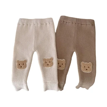 Spring and Autumn newborn Baby Knitting Leggings Baby Bear cute Big PP Pants Baby Clothes boys and girls trousers