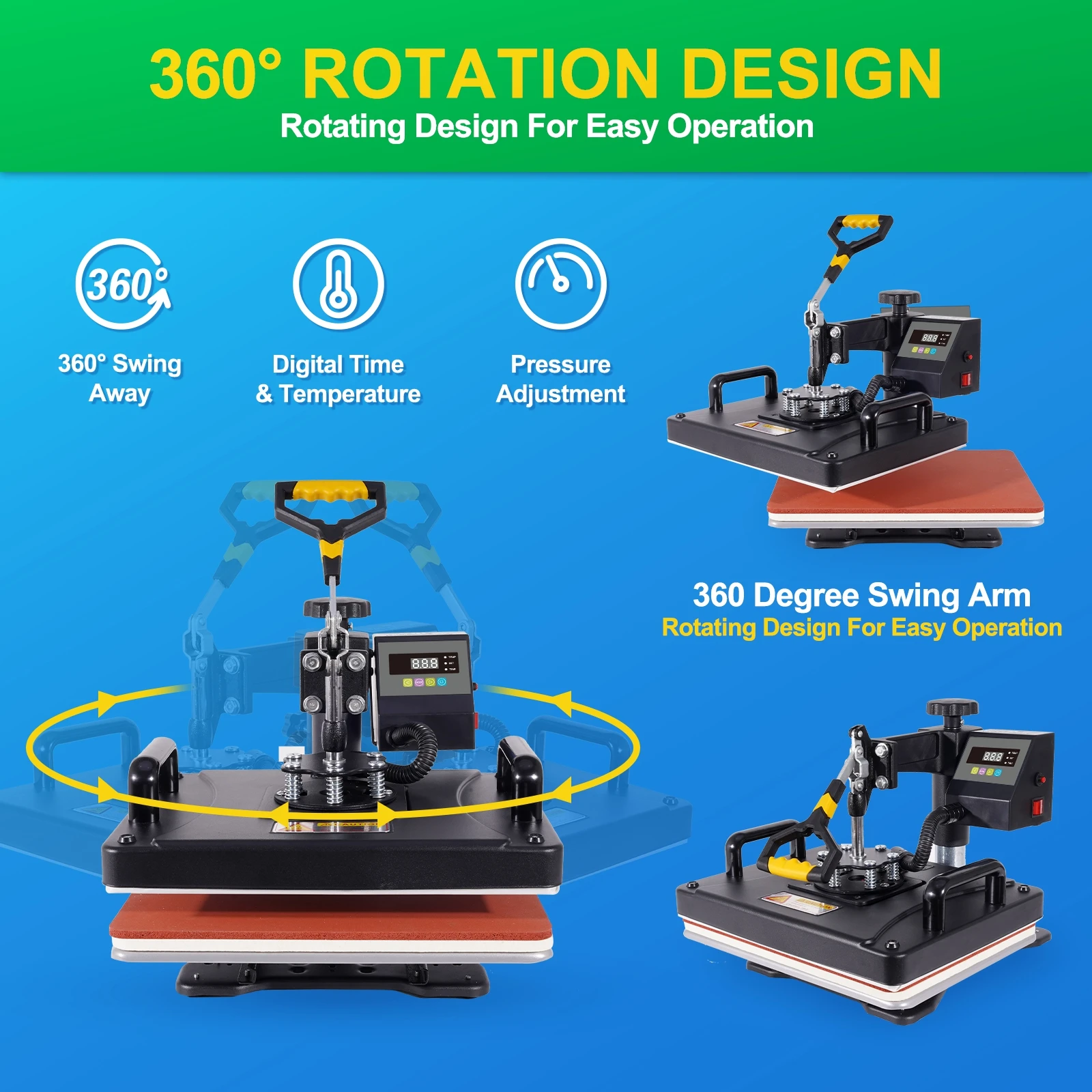 8 In 1 Combo Heat Press Machine Magic Mug Sublimation Machine Tshirt