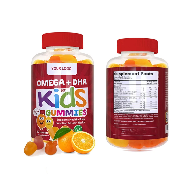 100 Pure Organic Kids Multivitamin Dha Omega 3 Gummies With Omega 6 9