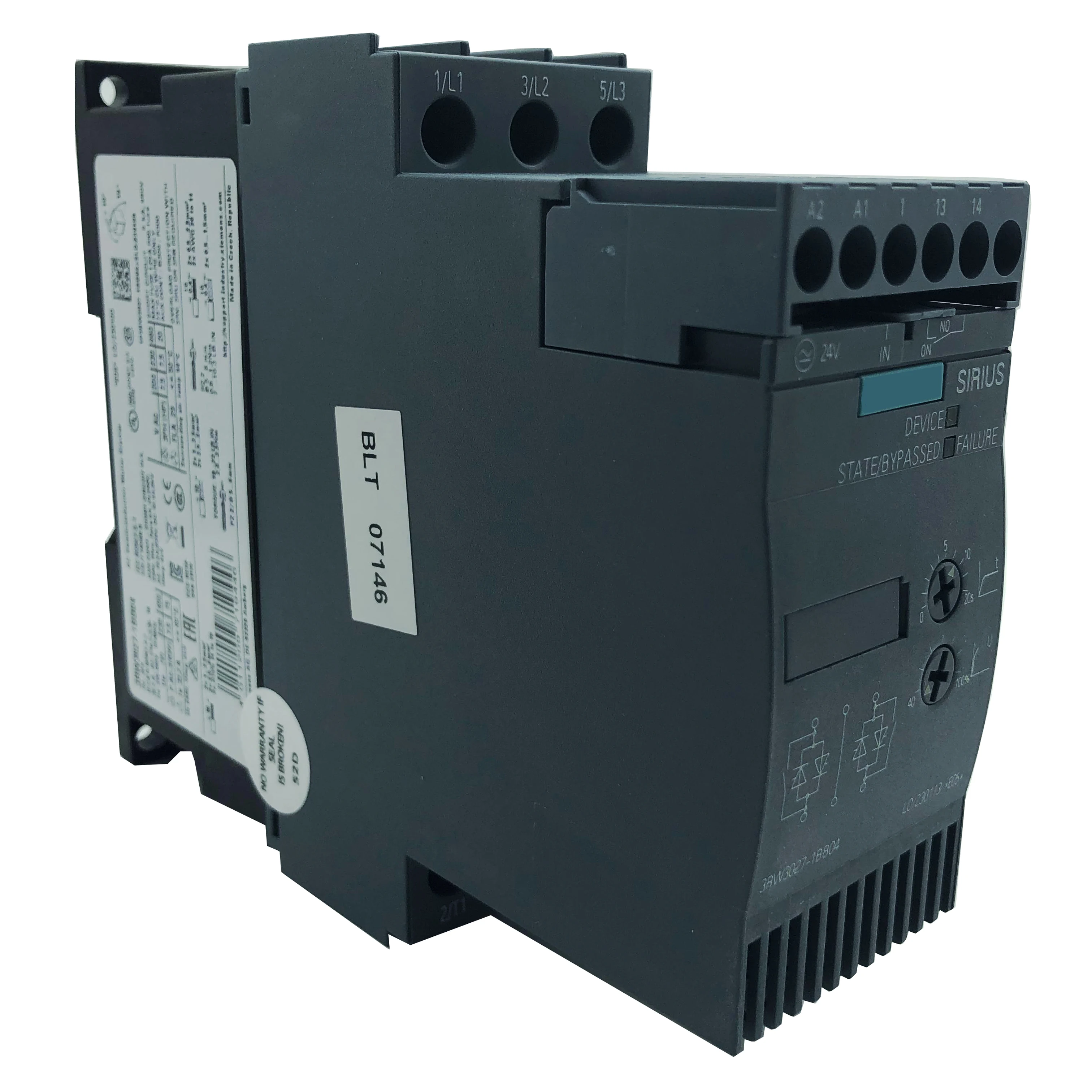 new original 3rw3027 1bb04 solid state motor soft starter achieves gentle start and stop for three phase asynchronous motors suppresses impact current built in multiple protections suitable for fans water pumps-1