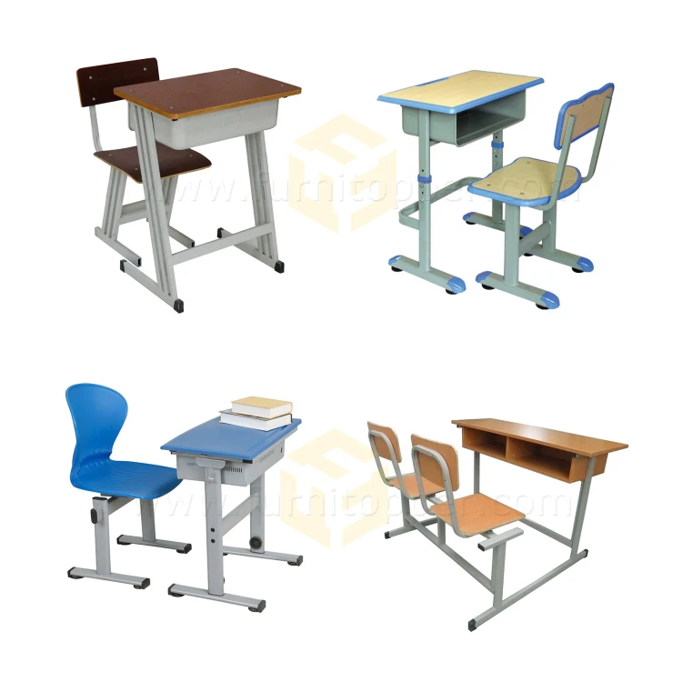 Modern School Furniture Single Student Desk And Chair Children Table ...