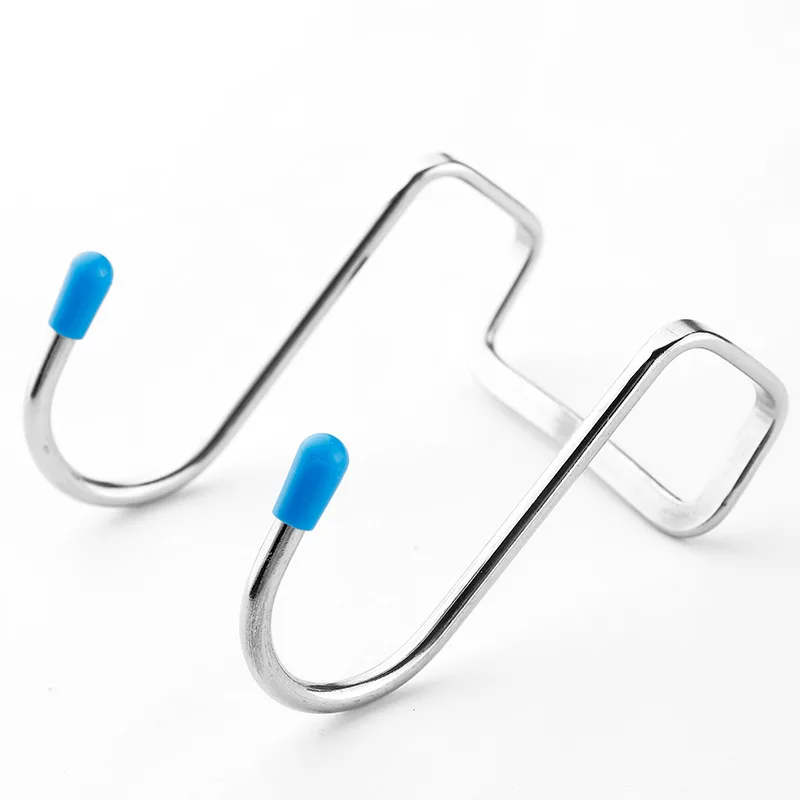 304 stainless steel S-type double novelty hooks wall hanging bathroom kitchen S-type novelty hooks cabinet door behind the door