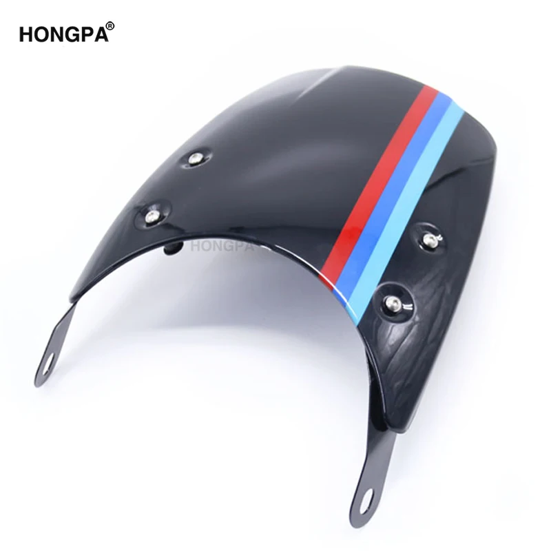 Лобовое стекло для мотоцикла HONGPA из АБС-пластика, ветровое стекло для скутера, ветрозащитный передний экран для piage bobber Chopper cafe racer