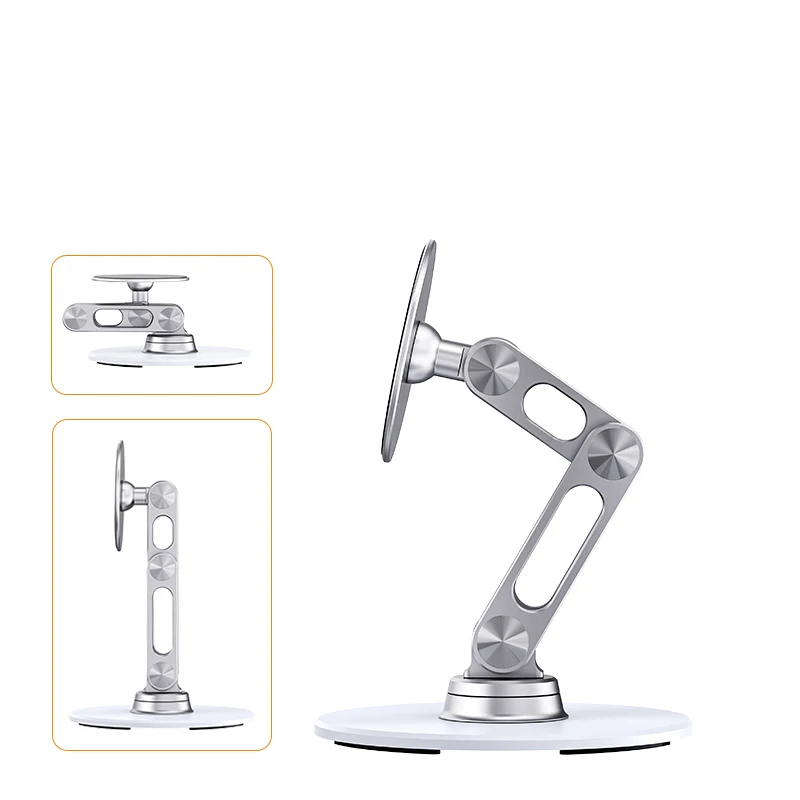 Supporto Tablet Regolabile A 360° - In Lega Metallica, Pieghevole, Con Ricarica Wireless Magnetica, Compatibile Con IPad, E-reader E Tablet