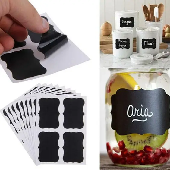 60pcs Round Pre-Printed Spice Jars Label Stickers