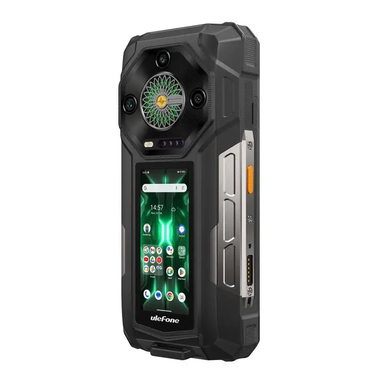 Coque TPU + 2 Films Verre Trempé Pour Ulefone Armor 33 Pro (Écran 6.95") - Protection Complète Anti-Chocs Et Rayures (Noir) - 3