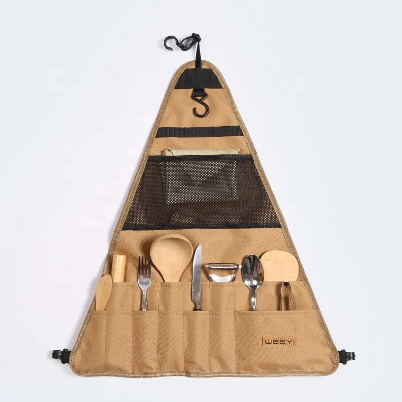 Холщовая Сумка для хранения посуды CHANGRONG на заказ портативная дорожная подвесная сумка барбекю кемпинга