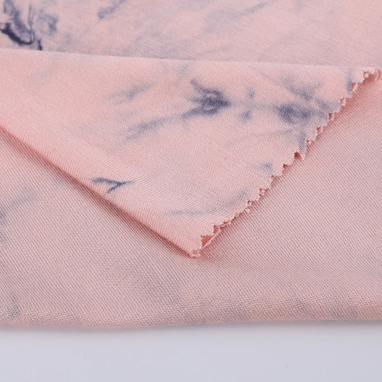 
 Cheap Custom 200Gsm Elastic Bamboo Soft Plain Printed Viscose Rayon Jersey Fabric  