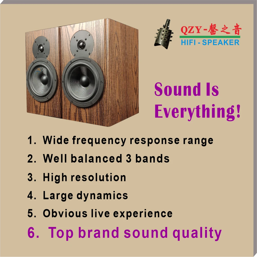 QZY Master Dynamically Balanced Hi-Res  Audio Wireless Hifi Smart 2 Speaker Home Theater Hifi Audio System