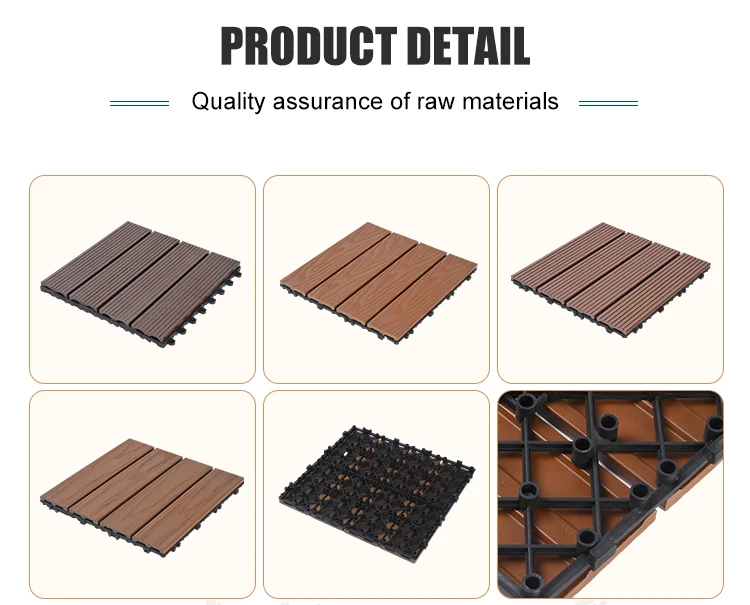 2024 New Interlocking Wpc Composite Decking Outdoor Terrace Floor