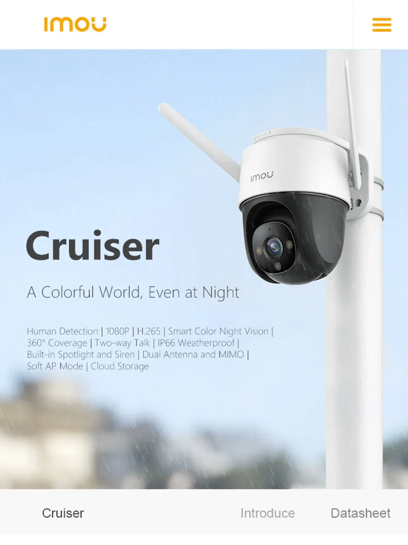 IMOU 4MP H.265 Wi-Fi P&T Camera Cruiser (IPC-S42FP-IMOU) - The source for  WiFi products at best prices in Europe 