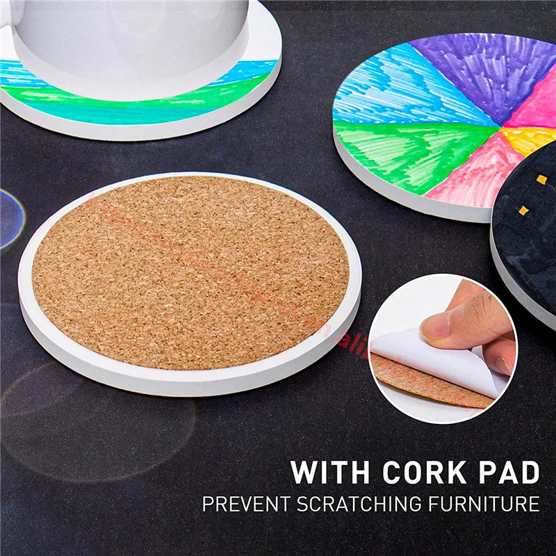 Wholesale Custom Printed Promotional Absorbent Drinks Round Square