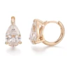 Pendientes de oro amarillo de 10k con diamantes de laboratorio
